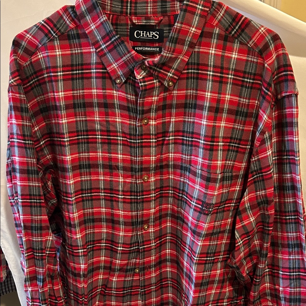 Chaps Multicolor Plaid Button Down Shirt